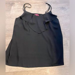 New Without Tags Lilly Pulitzer Black Ruffle tank top size Small. Never Worn